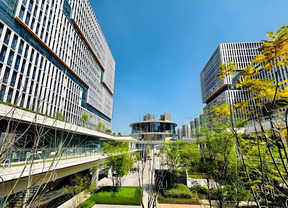 白鹭湾科技生态园外立面图